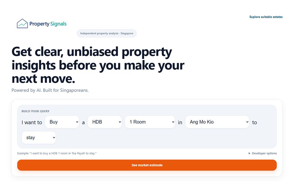 Property Signals dashboard screenshot